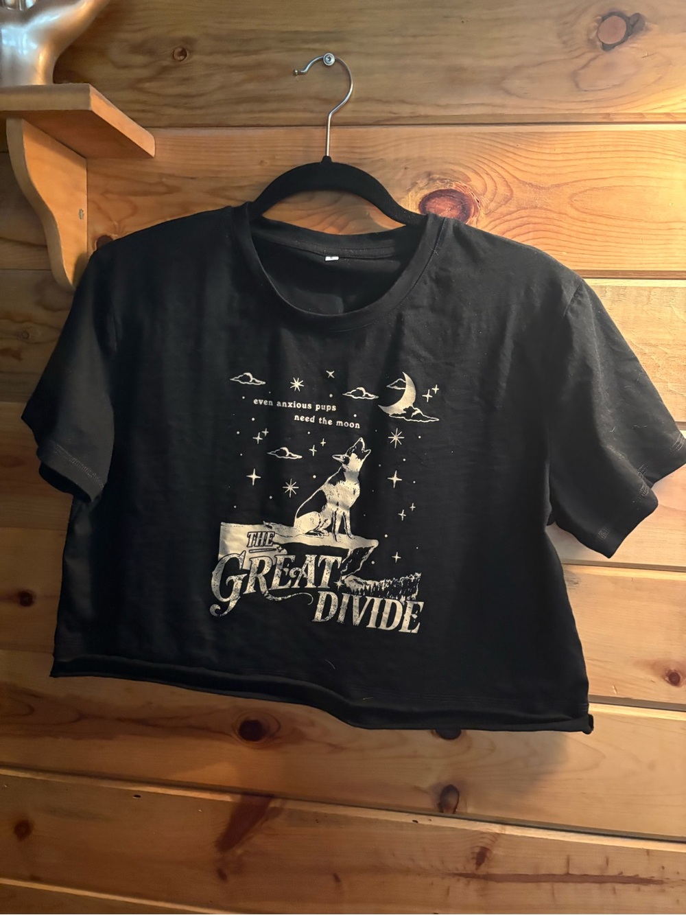 Cropped Noah Kahan Black The Great Divide T-shirt - Large